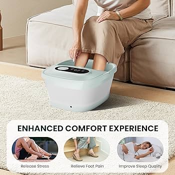 Amazon.com: Snailax Collapsible Foot Spa with Heat, Foot